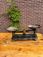 Antieke weegschaal met gewichtjes, Antiek en Kunst, Ophalen of Verzenden