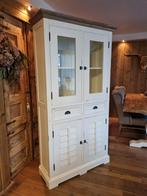 Landelijke Brocante Buffetkast Vitrinekast € 499.-, Ophalen of Verzenden, Zo goed als nieuw, 25 tot 50 cm, 200 cm of meer