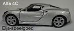 Modelauto 1:32 ALFA ROMEO 4C schaalauto ZILVER in Doos, Ophalen of Verzenden, Nieuw, Auto, Overige merken