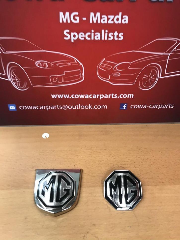 mg tf mgtf mg f mgf voor + achter logo nieuw zwart-grijs le5, Auto-onderdelen, Carrosserie en Plaatwerk, Nieuw, Ophalen of Verzenden