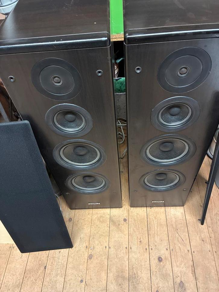 Philips FB 820 luidsprekers met filter upgrade, Audio, Tv en Foto, Luidsprekers, Gebruikt, Front, Rear of Stereo speakers, Minder dan 60 watt