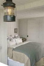 GRENEN HOUT DELEN MET MESSING EN GROEF 120MM BREED, Ophalen of Verzenden, Nieuw, Parket