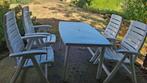 tafel met 4 stoelen merk Hartman, Ophalen, 4 zitplaatsen, Kunststof, Gebruikt