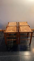 Vintage Houten Krukken Deens Design Touw Zitting ️, Ophalen, Hout
