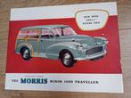 Morris Minor 1000 Traveller brochure uit 1962, Boeken, Auto's | Folders en Tijdschriften, Gelezen, Overige merken, Ophalen of Verzenden