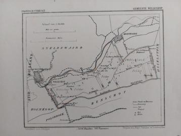 16 / Gemeente Willeskop Kuyper kaart Litho uit 1866 beschikbaar voor biedingen