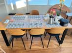 Eet tafel voor zes MOET nu weg! (ophalen in Leiderdorp), Huis en Inrichting, Ophalen, 50 tot 100 cm, Zo goed als nieuw, Vijf personen of meer