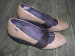 Aparte bruine leren pumps met sleehak van Camper, maat 37, Pumps, Bruin, Verzenden, Camper