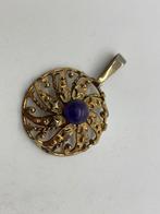 Z843 Prachtige zilveren hanger goudkleur amethist, Overige voorstellingen, Ophalen of Verzenden, X, Met edelsteen