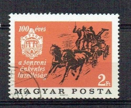 Hongarije 1966 Brandweer paarden, Postzegels en Munten, Postzegels | Europa | Hongarije, Gestempeld, Ophalen