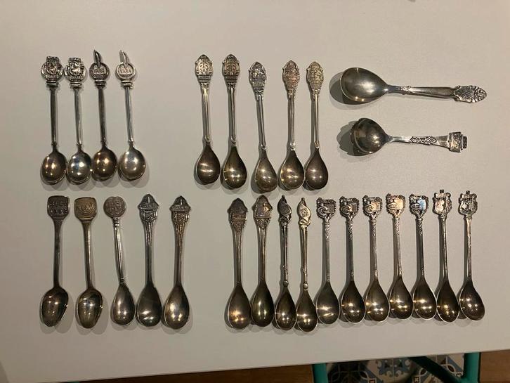 Verzilverde Omroep Lepeltjes  (AVRO, VARa, KRO, NCRV), Antiek en Kunst, Antiek | Bestek, Ophalen of Verzenden