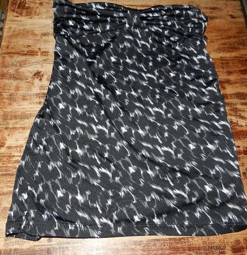 Supermooie Zigga top, zwart met wit, met smock, Kleding | Dames, Blouses en Tunieken, Maat 38/40 (M), Wit, Verzenden