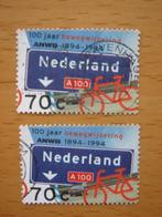 Bewegwijzering ANWB 2x NVPH 1616    Gestempeld, Postzegels en Munten, Postzegels | Nederland, Ophalen of Verzenden, Na 1940, Gestempeld