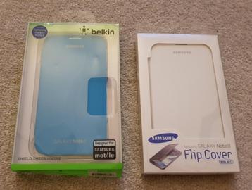 Flip cover blauw wit samsung galaxy note 2 telefoon hoesje beschikbaar voor biedingen