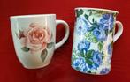 Thee koffie bekers mokken blauwe roze rozen bloemen, Huis en Inrichting, Keuken | Servies, Ophalen of Verzenden, Zo goed als nieuw