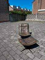 Draaifauteuil met poef, Huis en Inrichting, Ophalen, Kunststof, Gebruikt, 75 tot 100 cm