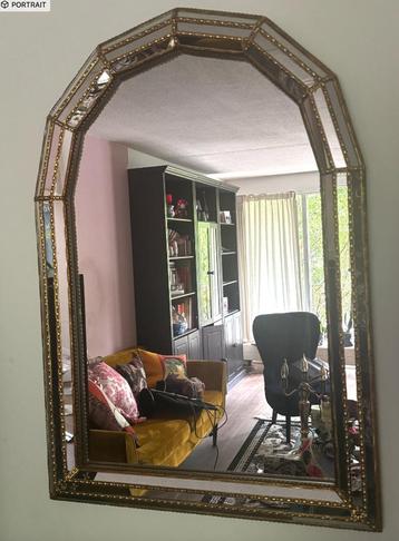 80cm Vintage large Italian Venetian mirror Italiaans spiegel beschikbaar voor biedingen