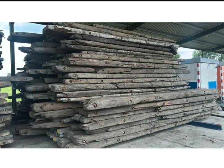 Draglineschotten, Doe-het-zelf en Verbouw, Hout en Planken, Gebruikt, Balk, Overige houtsoorten, 300 cm of meer, 50 mm of meer
