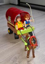 Playmobil, pony met huifkar, nummer 5228., Ophalen of Verzenden, Gebruikt, Complete set
