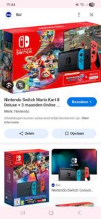 nintendo switch en mario pakket, Spelcomputers en Games, Spelcomputers | Nintendo Switch, Ophalen of Verzenden, Zo goed als nieuw