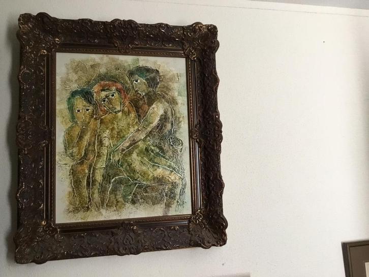 Calvin Waller Burnett olieverfschilderij, Antiek en Kunst, Kunst | Schilderijen | Klassiek, Ophalen