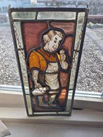 Glas in Lood raam voorstelling 'Drinkebroer', Ophalen of Verzenden