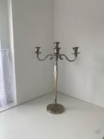 Metalen Kandelaar voor 3 Kaarsen, Ophalen, Gebruikt, 25 tot 50 cm, Metaal