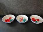 Emaille schaaltjes  met bloemen, Ophalen of Verzenden