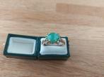14 karaat gouden ring smaragd en spinel 585, Verzenden, 19 tot 20, Zo goed als nieuw, Dame