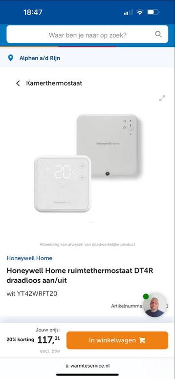 Honeywell Home DT4R Thermostaat beschikbaar voor biedingen