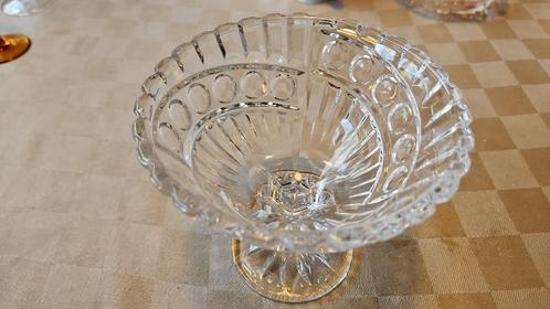 kristallen schaal hoogte 13 cm doorsnee 14 cm fraai, Antiek en Kunst, Antiek | Glas en Kristal, Ophalen of Verzenden