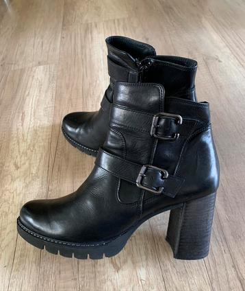 Paul Green ZGAN zwart leren enkellaars mt 39 (6). beschikbaar voor biedingen