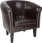 Chesterfield fauteuil - Donkerbruin NIEUW !!, Ophalen, Overige materialen, Bruin, Nieuw