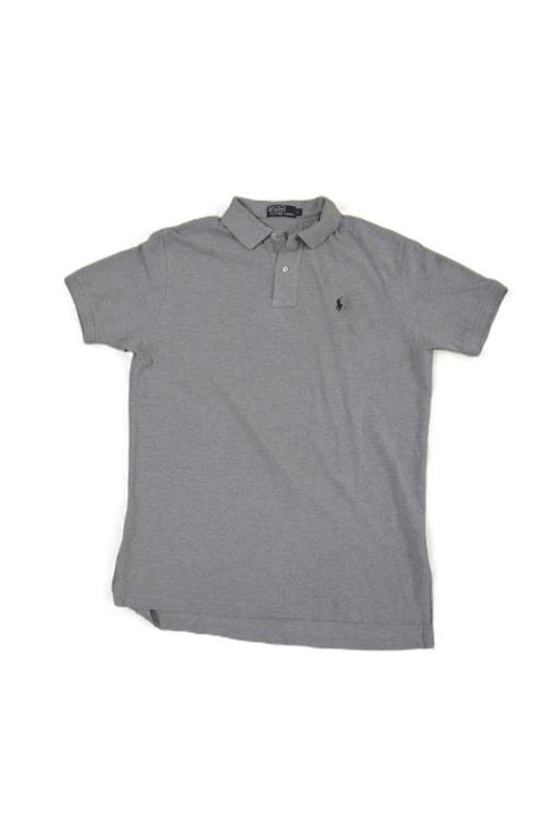 Polo Ralph Lauren grey polo shirt pique LARGE, Kleding | Heren, Polo's, Zo goed als nieuw, Maat 52/54 (L), Grijs, Ophalen of Verzenden
