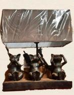 Poezen lamp Horen Zien en Zwijgen Nieuw, Ophalen of Verzenden, Nieuw, Minder dan 50 cm