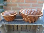 bruin bakelieten puddingvormen, doorsnee 27H12 & 20H9cm, Antiek en Kunst, Antiek | Keukenbenodigdheden, Ophalen of Verzenden