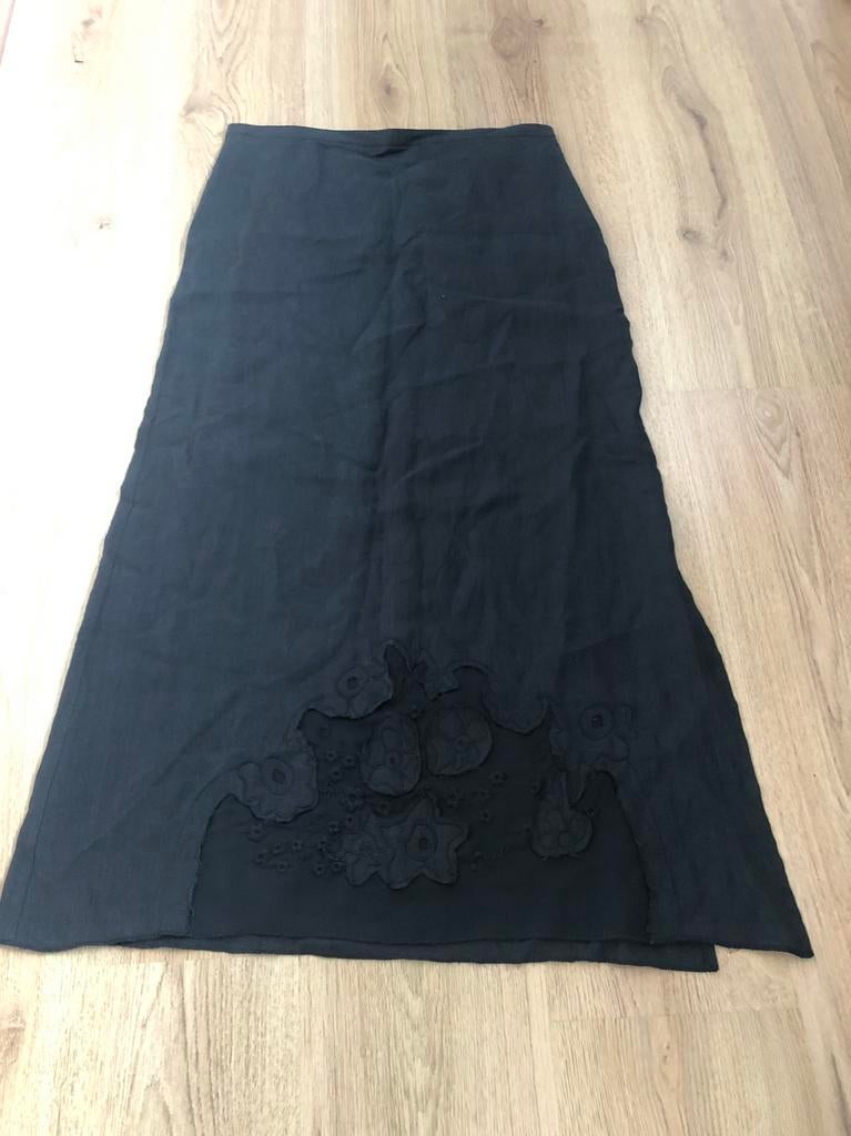 Sita Murt linnen lange rok 44, Zwart, Maat 42/44 (L), Ophalen of Verzenden, Zo goed als nieuw