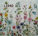 Servetten decoupage/bullet journal * Veldbloemen L1940, Verzenden, Nieuw