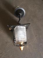 Mooie stoere smeedijzeren lamp., Ophalen of Verzenden, Gebruikt, Glas, Minder dan 50 cm