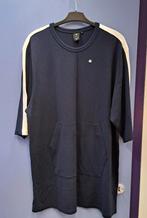 G-Star sportieve oversized jurk blauw wit sweaterdress 44495, Maat 38/40 (M), Blauw, ., G-star
