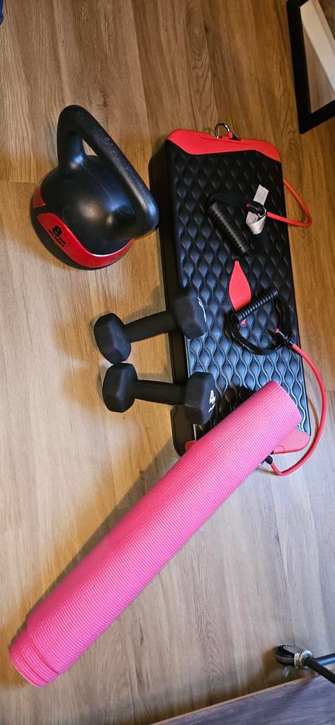 Complete Fitness Set - Halters, Kettlebell, Mat & Meer!, Ophalen, Gebruikt, Benen, Halterset