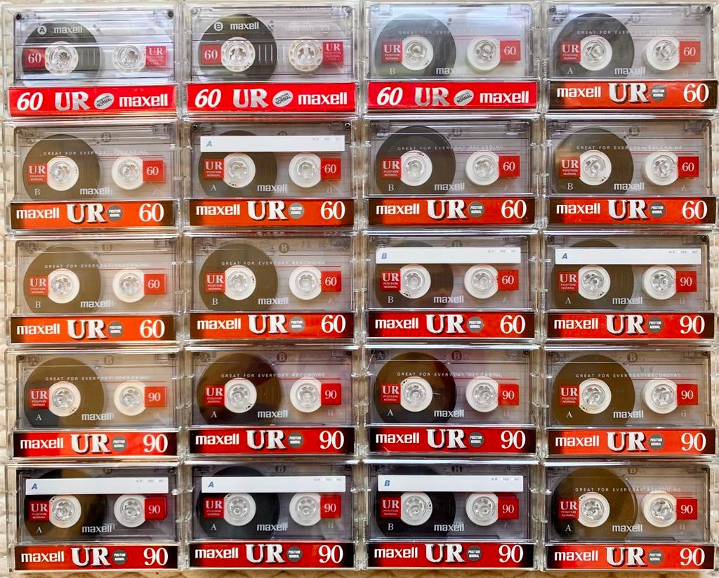 IZGST 20 Maxell UR60 UR90 cassettebandjes UR 60 90 cassettes, Cd's en Dvd's, Cassettebandjes, Gebruikt, Voorbespeeld, 2 t/m 25 bandjes