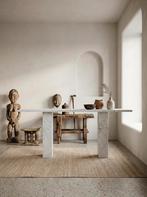 Vintage Bianco Carrara marmeren console - 180cm, Ophalen of Verzenden