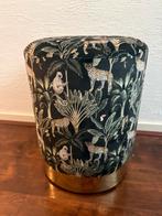 Velvet poefje met panters, Ophalen, Gebruikt, Overige materialen