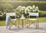 SALE  2 Stijlvolle Bamboe Regisseursstoelen – Wit/Naturel, Ophalen, Nieuw