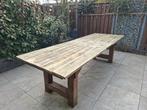 Te koop mooie grote houten tuintafel, Ophalen, Gebruikt, Rechthoekig, Hout