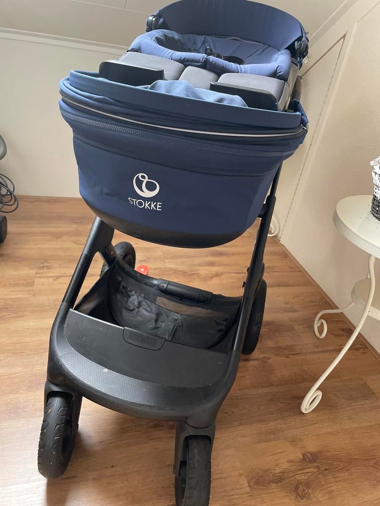 Stokke kinderwagen, Gebruikt, Verstelbare duwstang, Ophalen, Kinderwagen