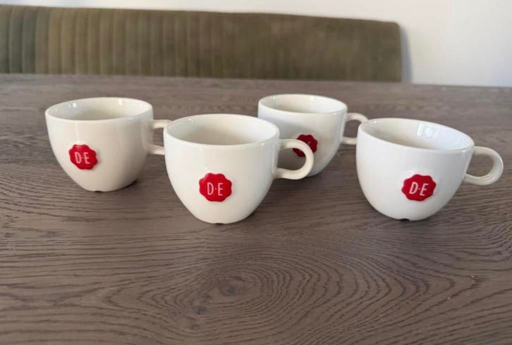 Douwe Egberts Koffie kopjes, Ophalen of Verzenden, Overige stijlen, Kop(pen) en/of Schotel(s), Glas