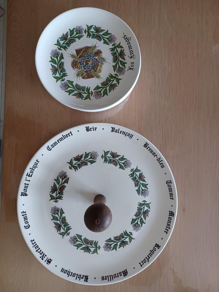 Vintage kaasservies merk Gien, Antiek en Kunst, Antiek | Servies compleet, Ophalen of Verzenden