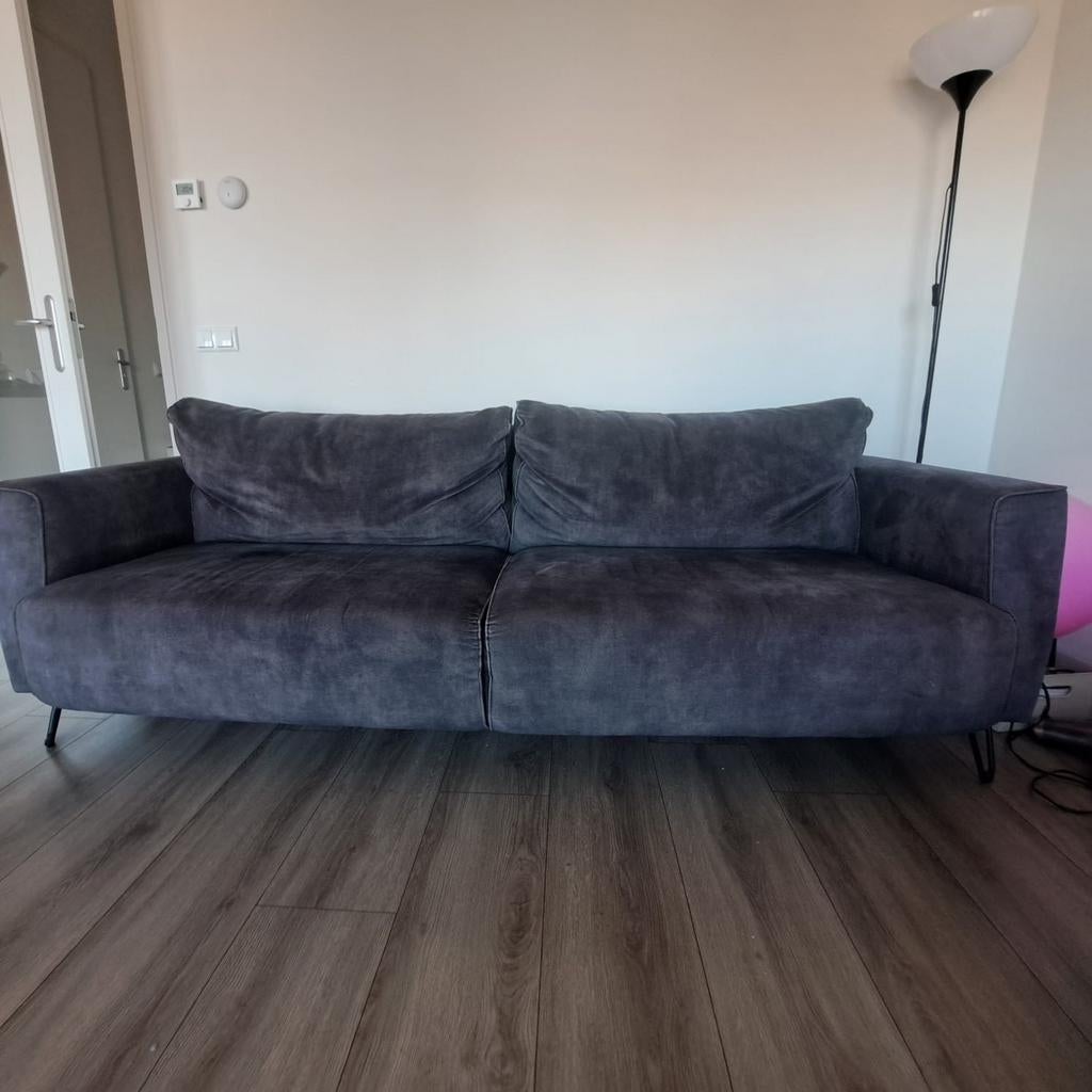 Voltia 3,5-zitsbank - Adore 68 Dark Grey - Hoogenboezem, Ophalen, Modern, Comfortabel, Driepersoons, 75 tot 100 cm